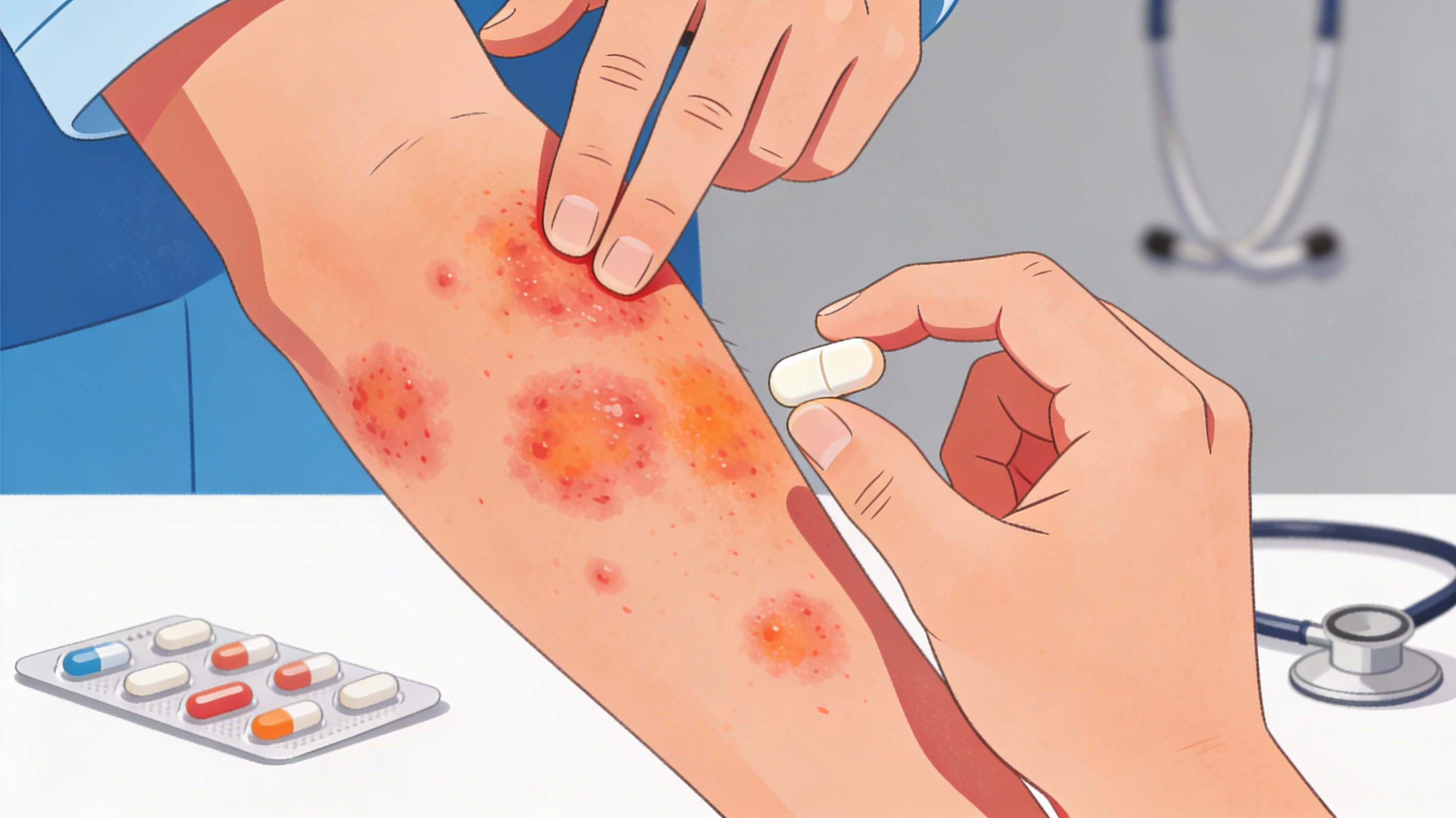 allergie cutanée liée à un médicament